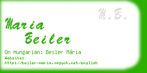 maria beiler business card